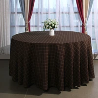 solid color worsted lattice table cloth polyester round table cloth for home hotel conference