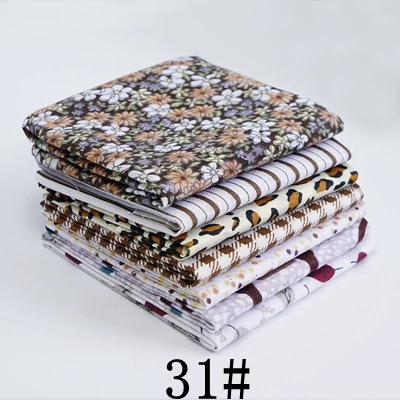 31 7pcs 25X25cm 25x25 см или 10x10 см хлопчатобумажная ткань с принтом для шитья стеганые ткани для лоскутного рукоделия аксессуары ручной работы T7866 - Цвет: 31 7pcs 25X25cm