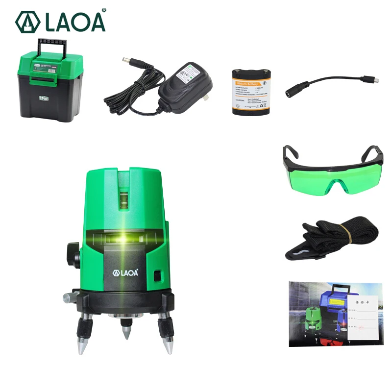 LAOA 2/3/5 лазерные линии 360 градусов Поворотный 635nm Auto Level лазерный уровень с открытый