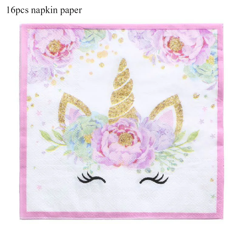 Украшения в виде единорога на день рождения Розовая Радуга баннер Единорог