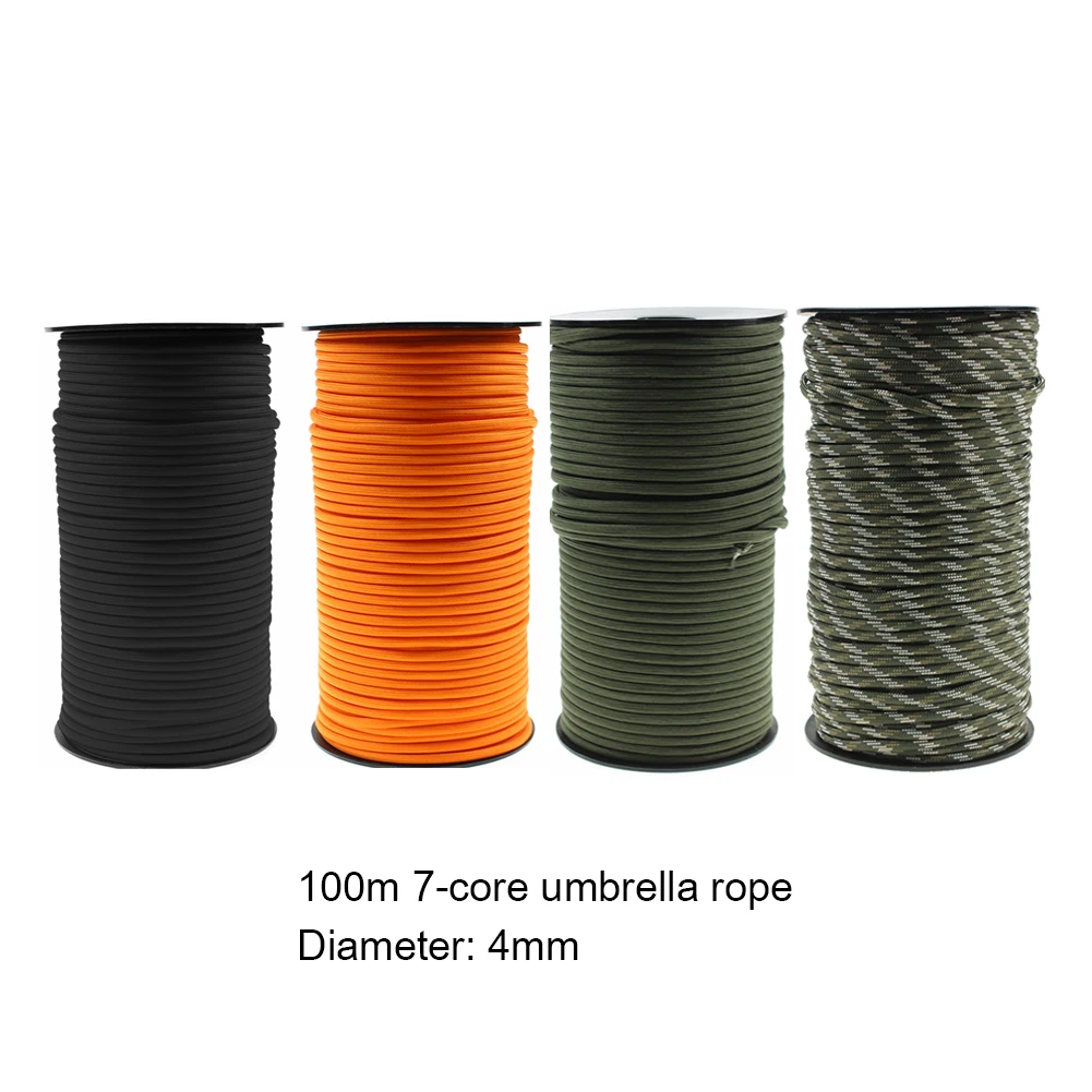 

100m/roll 7 Strand Core Lanyard Multifunctional Outdoor Survival Parachute Cord Camping Portable Outdoor Elements