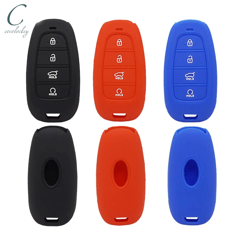 

Cocolockey New Silicone Car Key Shell Cover for Hyundai Sonata 2019 DN8 Smart Remote Control Key Cover 4 Button Car Accessories