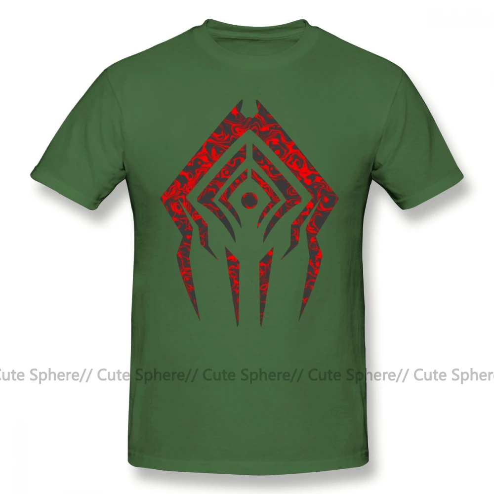 Футболка Warframe Stalker Sigil, футболка с коротким рукавом, футболка большого размера, Повседневная футболка из 100 хлопка с принтом забавного человека - Цвет: Army Green