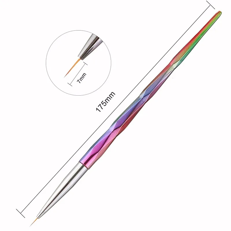 Акриловая ручка с ромбовидным дизайном нескользящая для дизайна ногтей