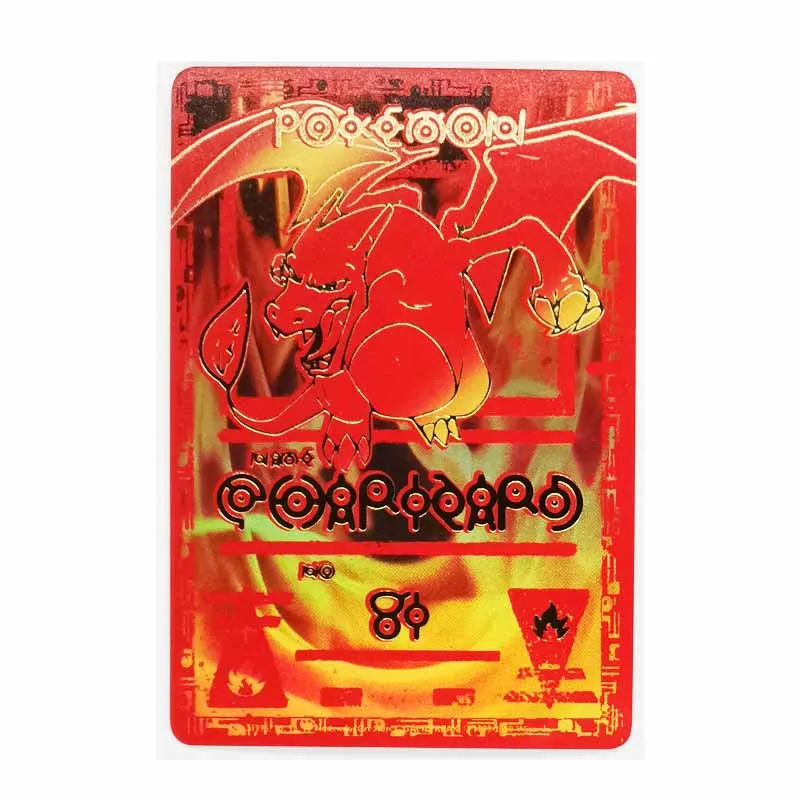Juego coleccionable de Pok&eacute;mon Charizard Raiciu Mew, t&oacute;tem antiguos, pasatiempo, colecci&oacute;n de cartas de Anime-1