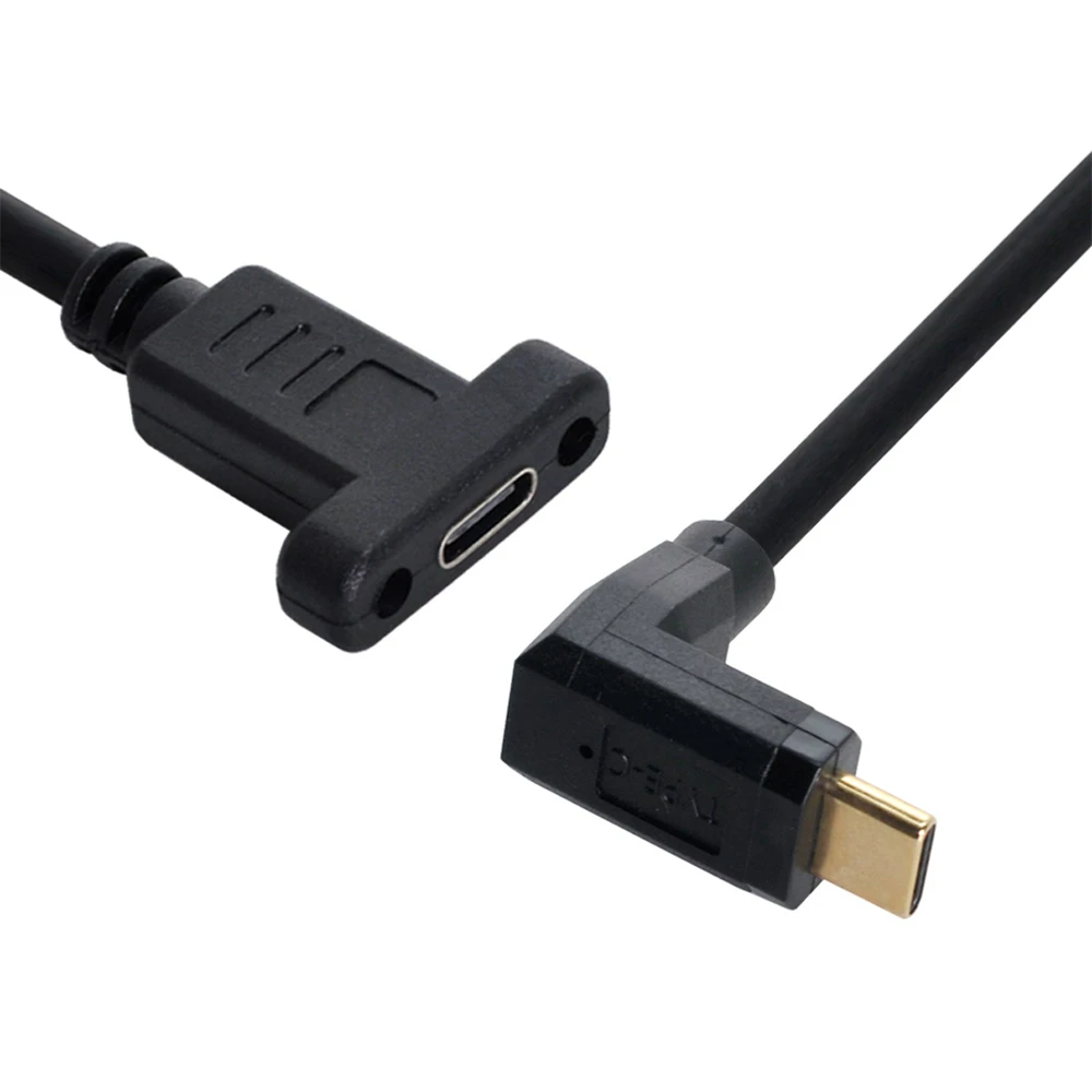

Удлинительный кабель для передачи данных 90 градусов вверх и вниз под углом USB 3.1 Type C штекер-гнездо 30 см