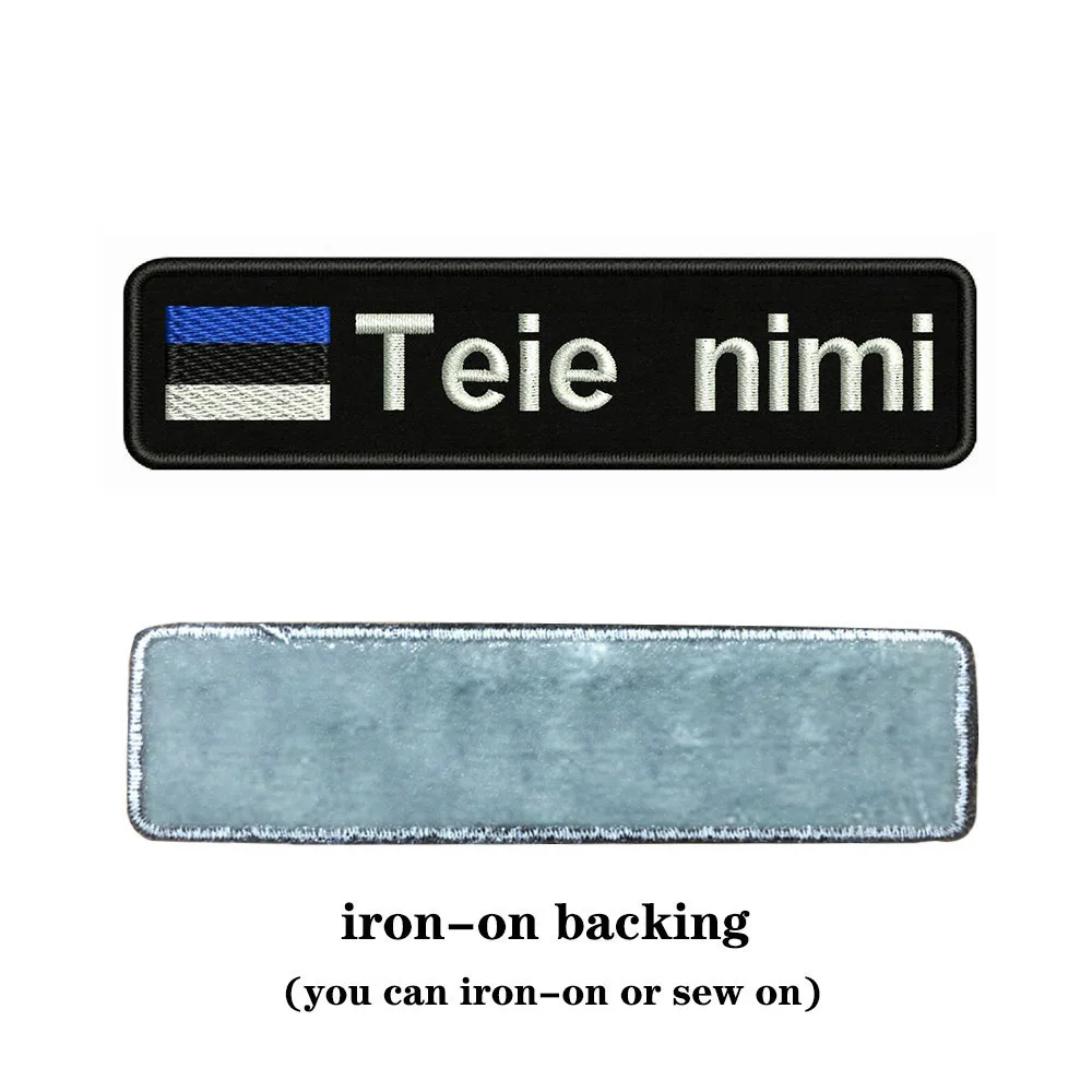 Флаг Эстонии 10х2 5 см вышивка под заказ имя заплатка с текстом полосы значок