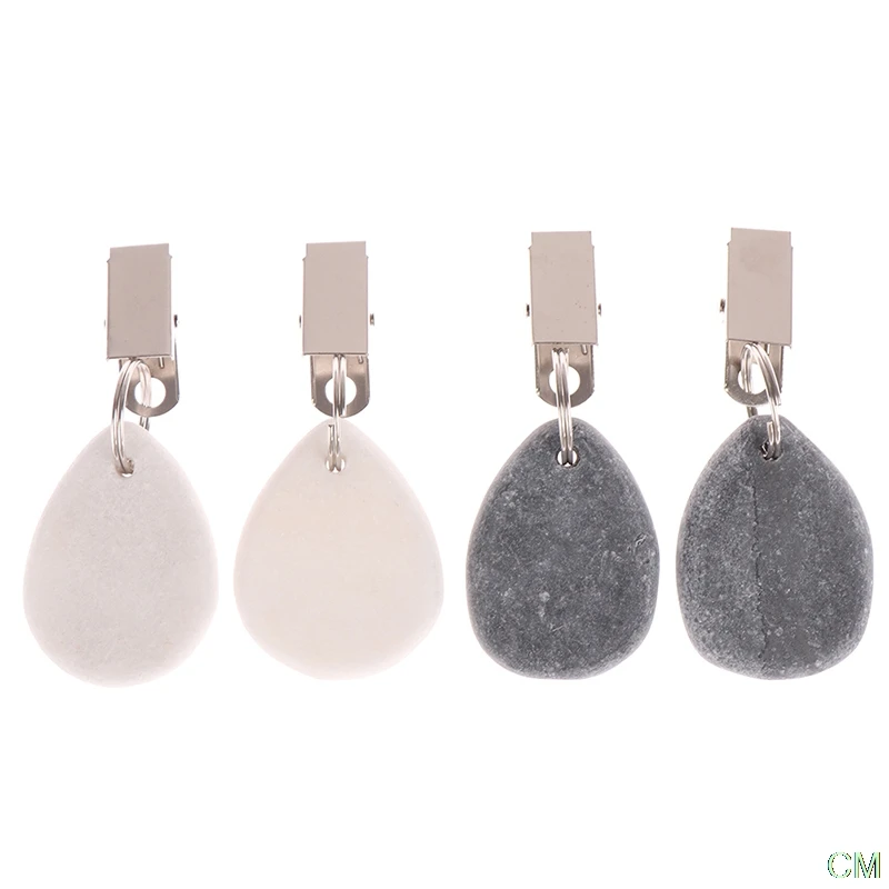 

Teardrop Stone Tablecloth Weights Stainless Steel Metal Holder Clip Buckles DIY Hanging Cloth Party Picnic Table Cover Decorat