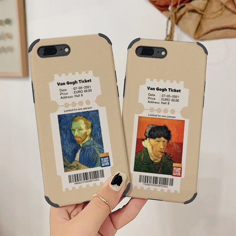 

Oil Painting Artist Phone Case For iPhone 8 8Plus 7 7Plus SE2020 Plus Liquid Silicone Cover