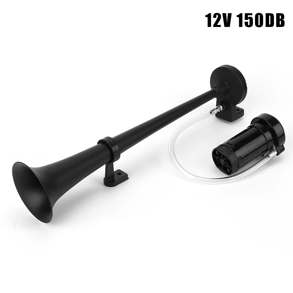 

12V Motorcycle Horn 150DB Electric Car Air Pump Whistle Single Trumpet 17 inch Loud Speaker Siren Trailer Truck Auto Accessories
