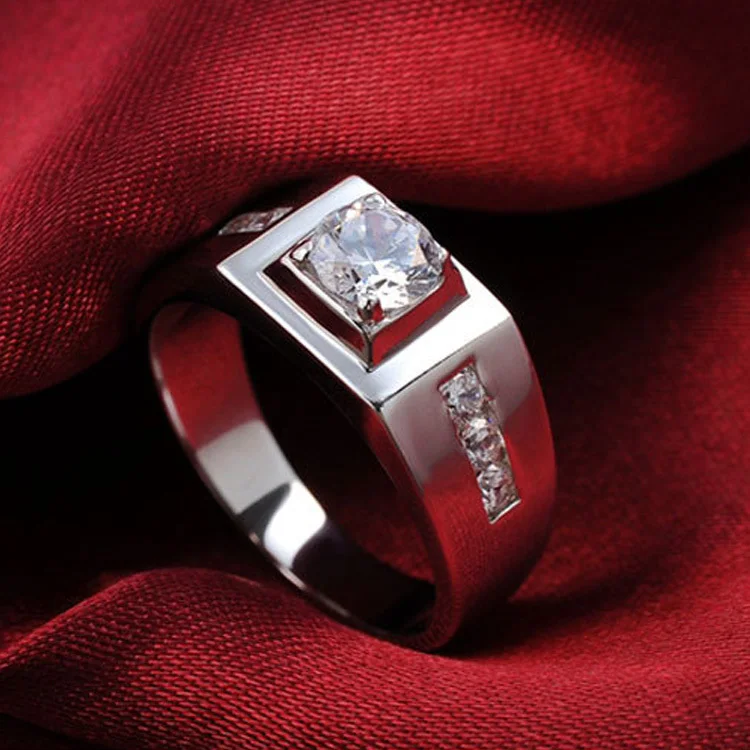 

Solid Real 100% 925 Sterling Silver Rings For Unique Men Wedding Engagement Ring Rings Original solid Solid Real R303s