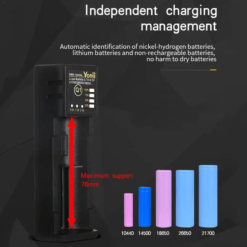 Умное зарядное устройство USB 18650 для Ni MH CD перезаряжаемое li ion 18350 18500 20700 21700 22650 14500