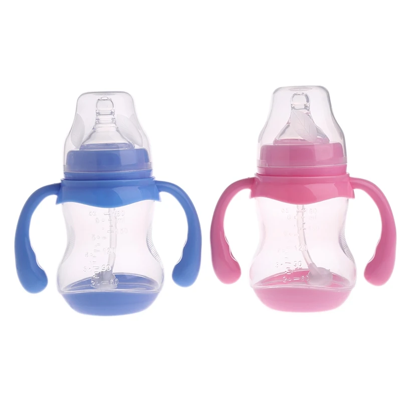 

Learn Drinking Nurser Infant 180ML Wide Neck Anti-colic Baby Infant Milk Feeding Nipple Bottle