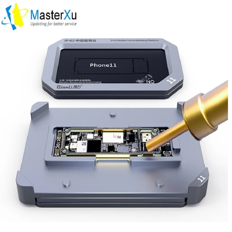 

QIANLI IP-02 Middle layer tin planting platform For iPhone 11 / 11pro / Max 3in1