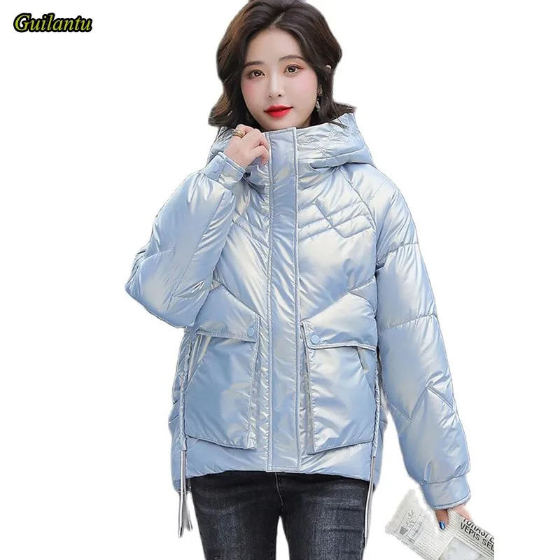 

Guilantu 2021 Winter Hooded Jacket Women Plus Size Short Parka Mujer Thick Down Cotton Padded Coats Windbreaker Overcoat Female