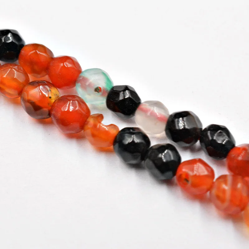 Оптовая продажа граненые бусины из натурального камня диаметром 4 мм розового