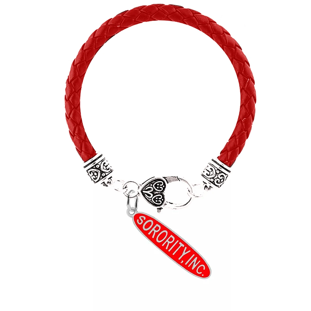 Красная эмалированная кожаная цепочка большой коготь лобстера греческие буквы