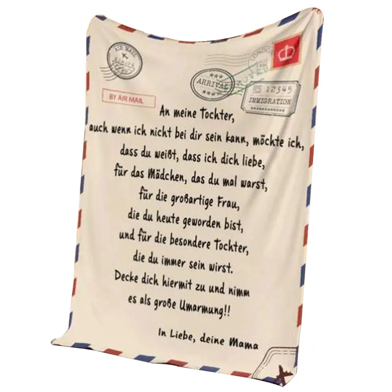 

Premium Blanket to My Daughter Son Durable High Quality Comfortable for Home Sofa VJ-Drop