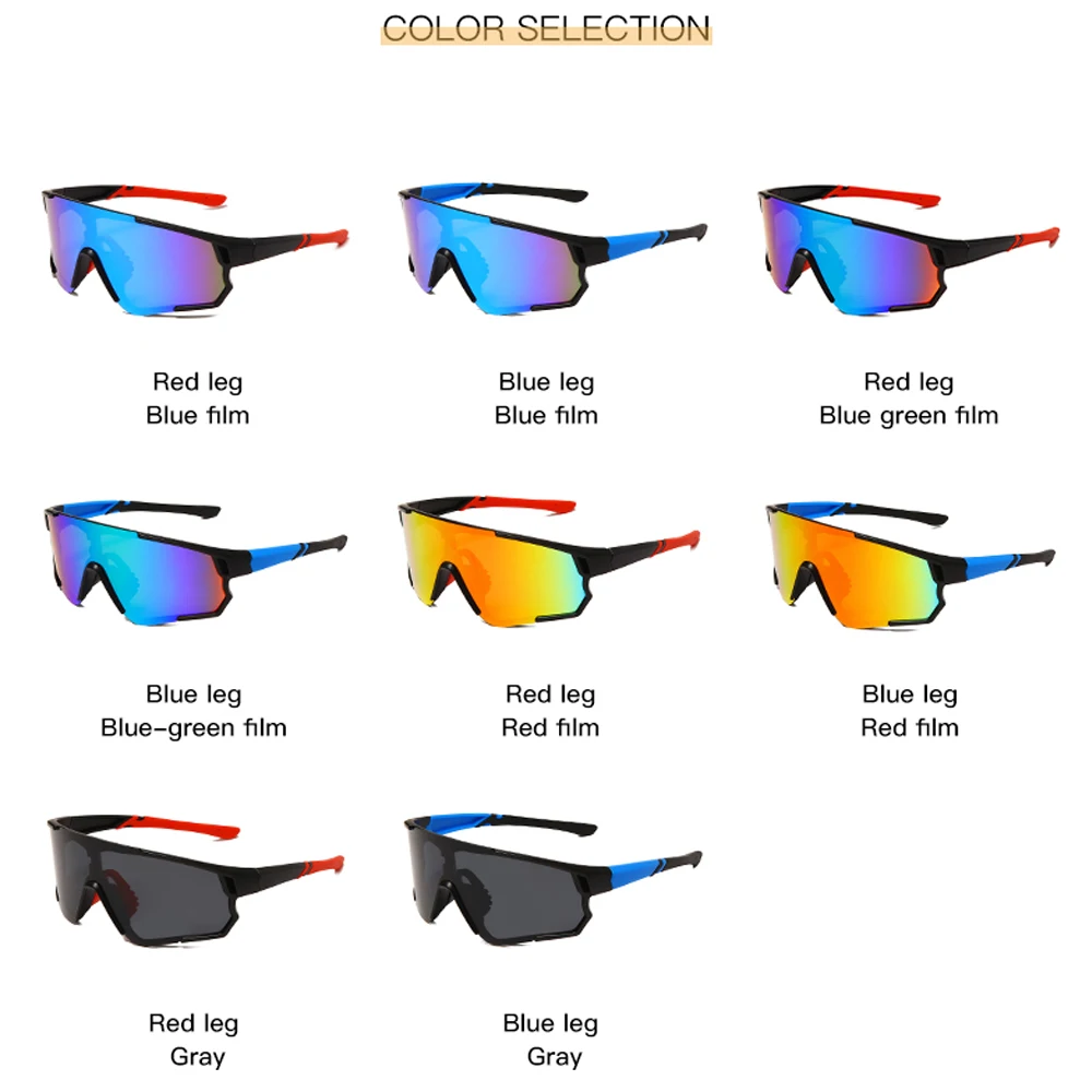 

2021 Fashion Outdoor Sports Polarized Sunglasses Men Women Oversized One Piece Lens Sun Glasses Male Cool Mirror Goggles Eyewear