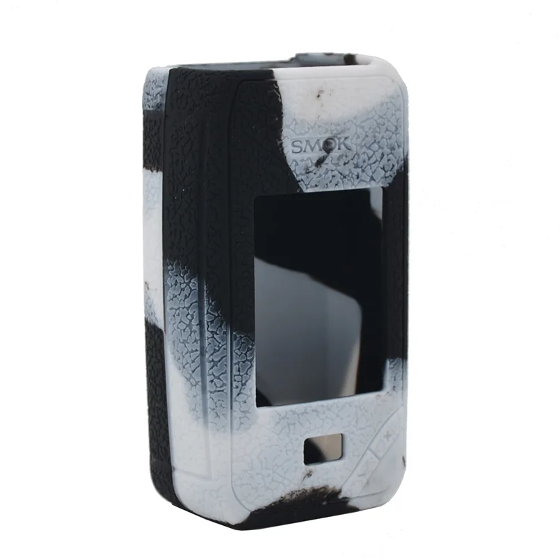 Black white SMOK X-priv TC комплект 225 Вт силиконовый чехол из поликарбоната с запахом Стикеры гель подходит vape SMOK tech X priv, коробка модов электронных x priv щит - Цвет: Black white