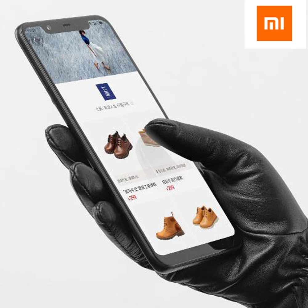 Оригинальные перчатки Xiaomi Youpin с семи лицом, испанские перчатки из овчины с сенсорным экраном для мужчин и женщин, сохраняющие тепло зимой