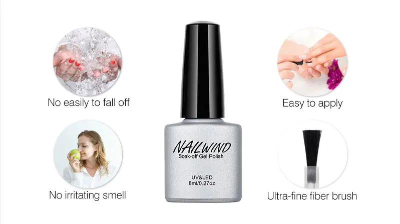 Праймер NAILWIND для ногтей верхнее покрытие гелевого покрытия УФ лампа длительного