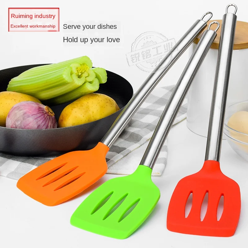 Ручка из нержавеющей стали силиконовый шпатель кухонные принадлежности пищевой