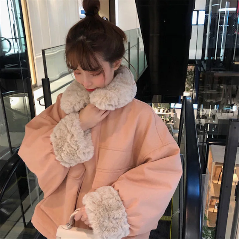 

FAKUNTN Coats And Jackets Women 2020 Streetwear Winter Cotton Coat New Fashion Korean Sweet Girl Thickening Women Winter Parka