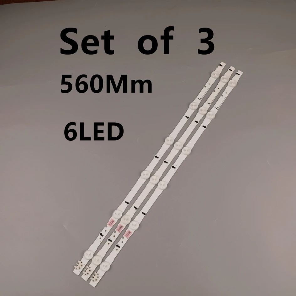 

Набор из 3 штук, 6 светодиодов 560 мм, faixa led для samsung ue28h4000/D4GE-280DC0-R2/BN96-34140A»