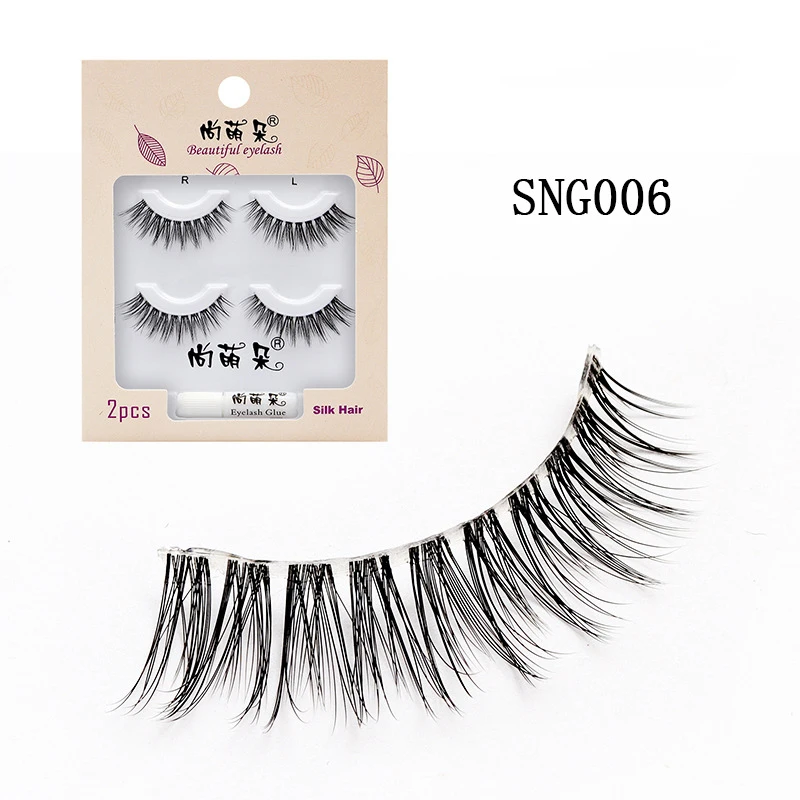 

3D Transparent Plastic Band Handmade False Eyelashes Natural Long Nude Makeup Crisscross Mink Eye Lashes Boxes Packaging