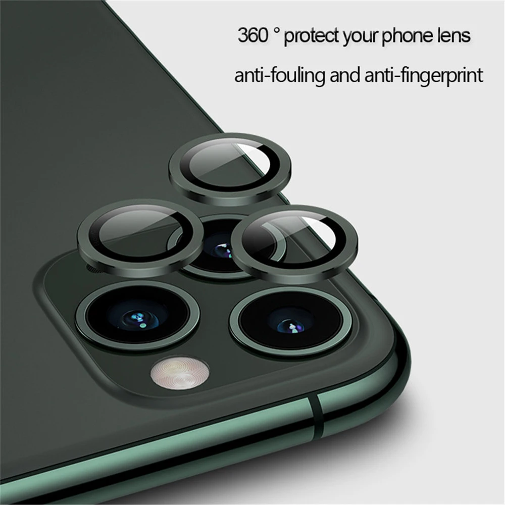 Защитный чехол для камеры для iPhone 11 Pro Max 11Pro 11, чехол, стекло+ металлический задний объектив, защитное кольцо для экрана, крышка для iPhone11 11Pro