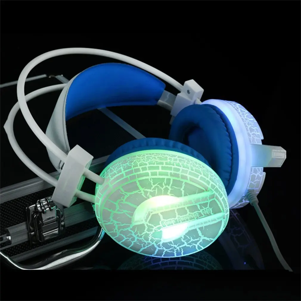 

Colourful Led Light Gamer Headset For Computer For PS4 For PS5 Fifa 21 Headphones Bass Stereo PC Wired Headset USB Microphone
