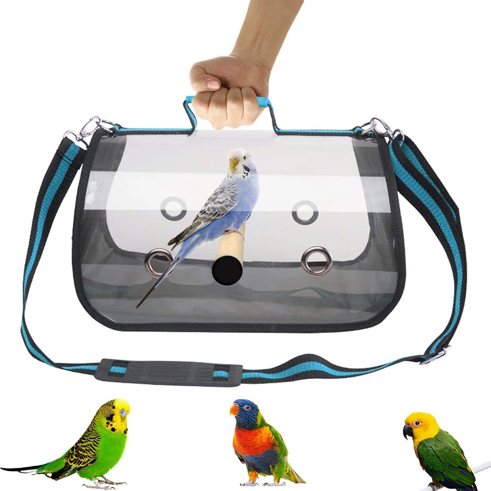 

Pet Transport Bird Cage For Outdoor Breathable Space Parrot Go Out Backpack Travel Bird Bag With Perch Pet Accessories