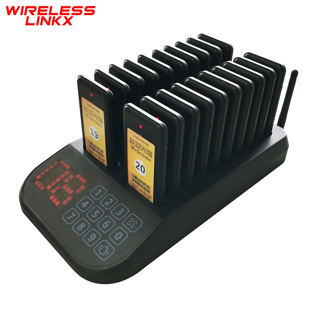 Touch Panel Touch Screen Calling System Wireless Paging Queue System 20 Channels Restaurant Pager Guest Pager for Church Clinic