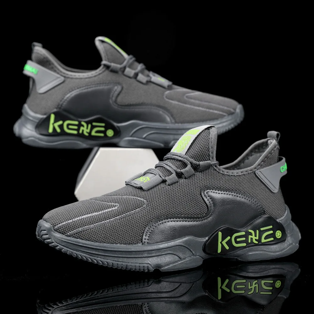 Мужские кроссовки из сетчатого материала белые Вулканизированной Ткани дышащая