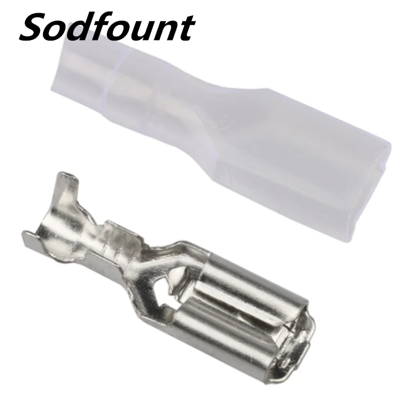 

100pcs/lot 4.8 insulated terminal PVC sheathed with 0.5/0.8 male insert the plug connectors cold terminals,0.2-1mm2