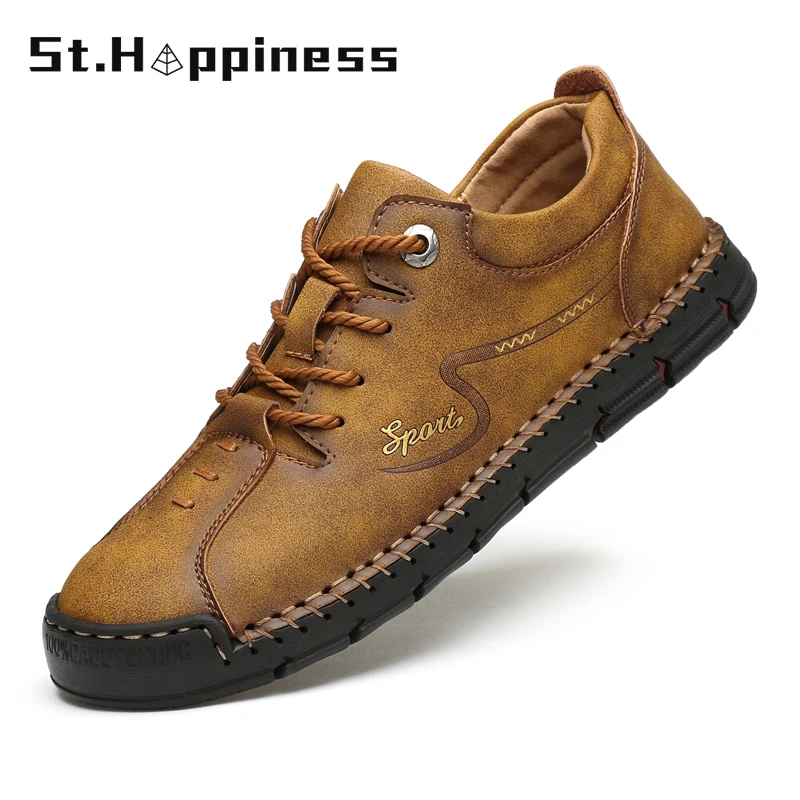 2021 new brand mens soft leather shoes fashion lace up luxury dress shoes classic casual flat shoes loafers big size 48 hot free global shipping