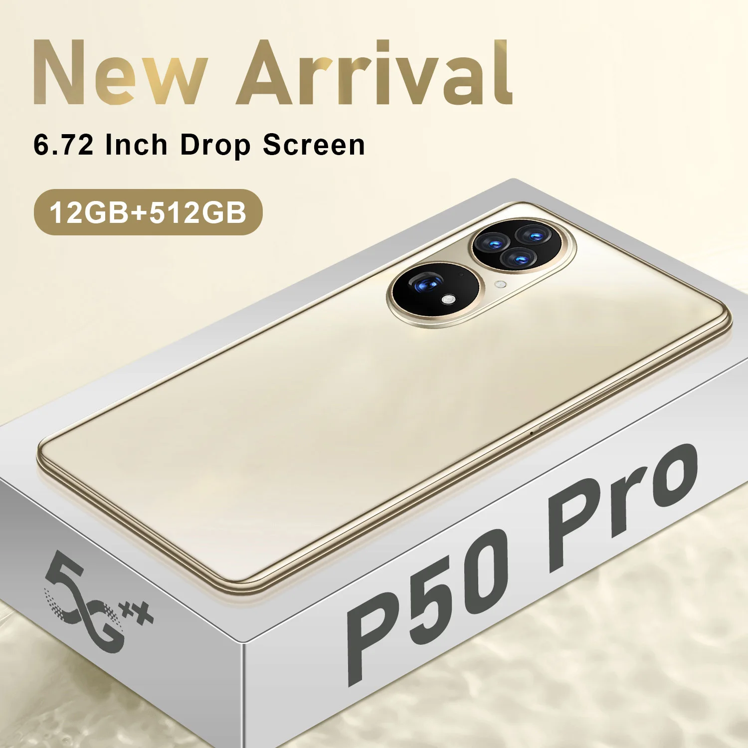 

6.72 Inch Smart Phone P50 Pro Global Version MTK6889 Dual SIM+Micro SD 12+512GB 5G LTE Bands 16+32MP Fingerprint ID Mobilephones