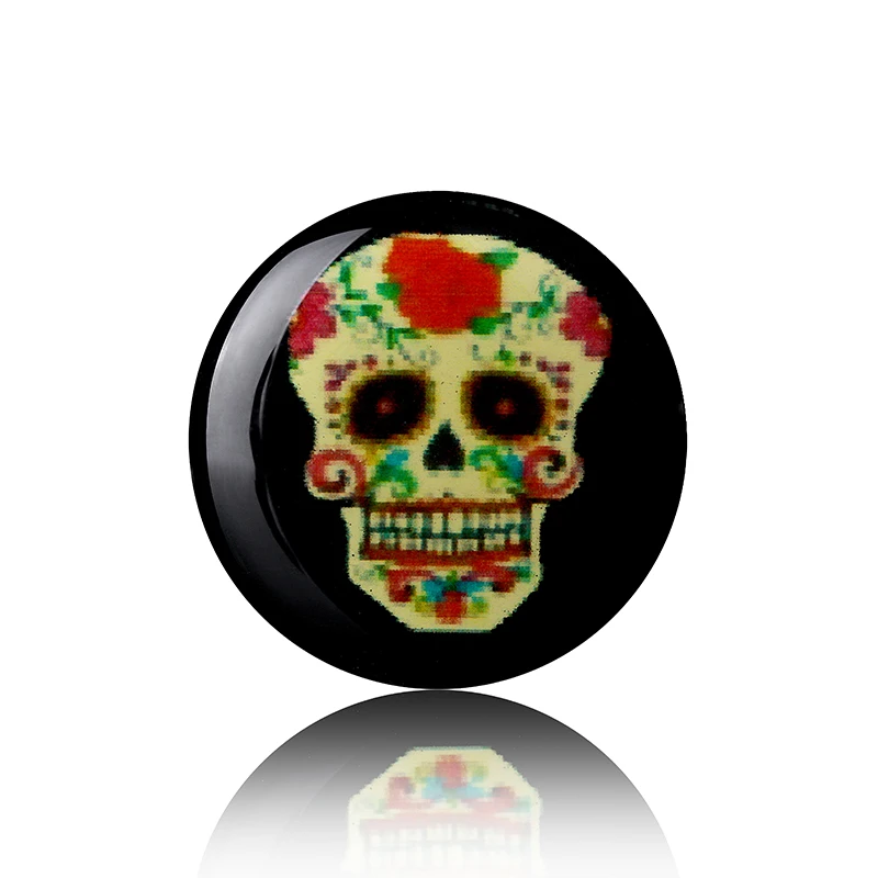 1Pair 3-20Mm Acrylic Skull Ear Gauges Plugs Tunnels Flesh Punk Strecher Expander Charm Oreille Piercing Oreja Dilataciones | Украшения и
