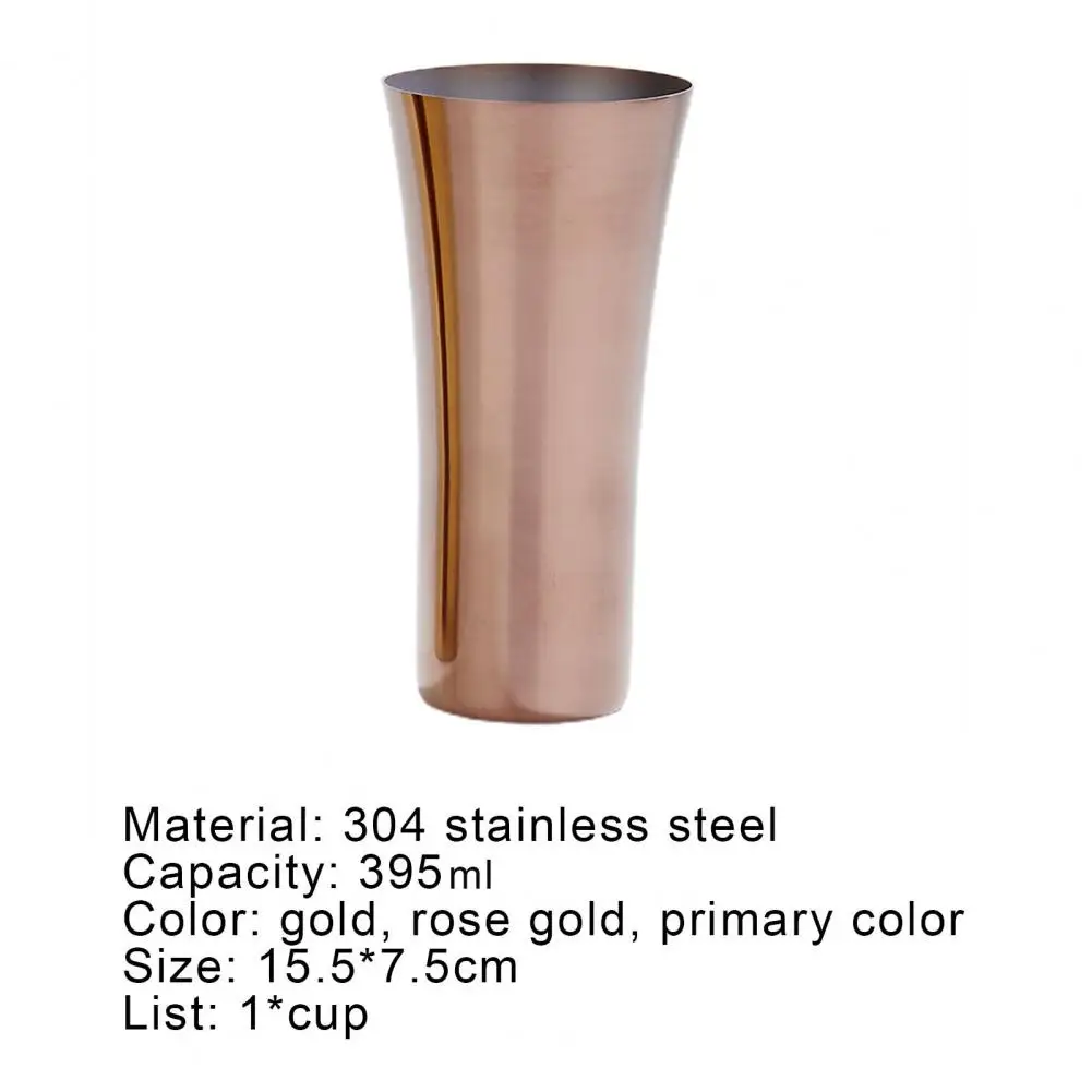 

395ml Water Cup Stackable Easy to Use Stainless Steel Home Wear-resistant Water Cup for Kitchen Coffee Lemon Juice Cups