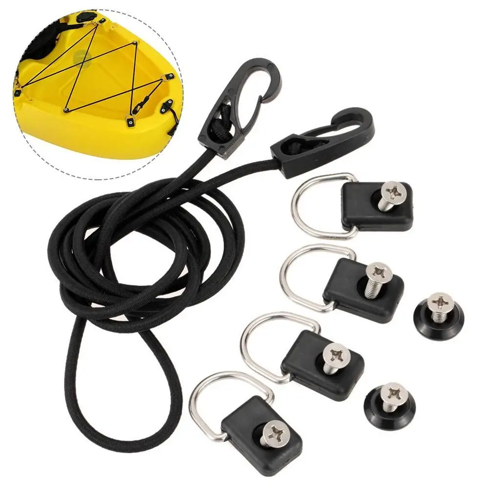 

Kayak D Ring Elastic Rope Mooring Deck Fitting Buckles Rigging Accessories Kit Buckles Rigging