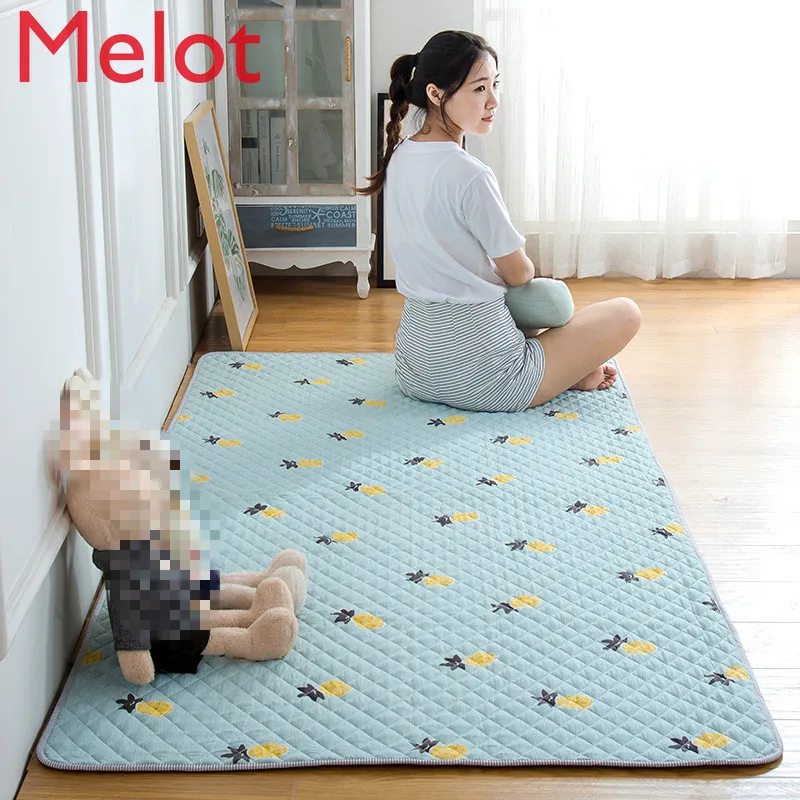 

Fresh Simple Fabric Carpet Mat Washed Baby Yarn Bedside Pad Child Play Mat Living Room Washable Custom Room Decoration Teenager