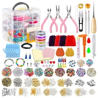 jewelry making supplies diy kit with beads charms findings jewellery pliers beading wire for necklace bracelet earrings