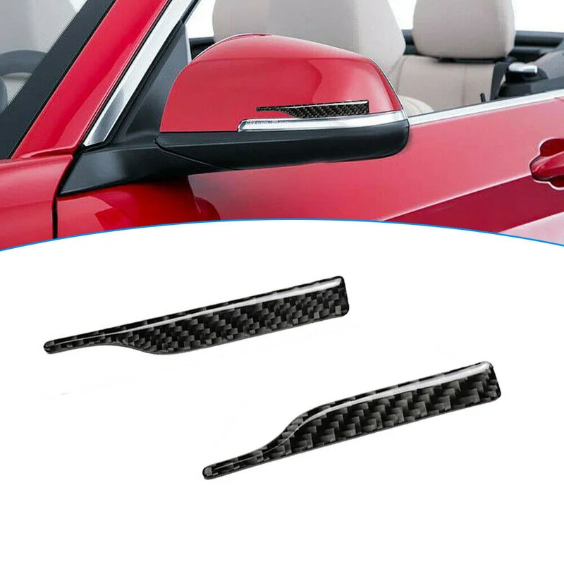

2PCS Carbon Fiber Car Universal Rearview Mirror Strip Sticker Anti-collision Decal Auto SUV Car Styling Decor Accessories