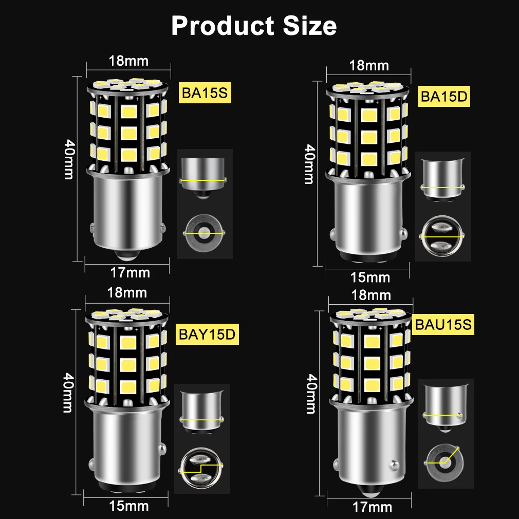 1 шт. Автомобильные светодиодные лампы T20 7440 7443 W21W LED 1156 BA15S P21W BAU15S PY21W BAY15D 1157 P21/5W R5W 12