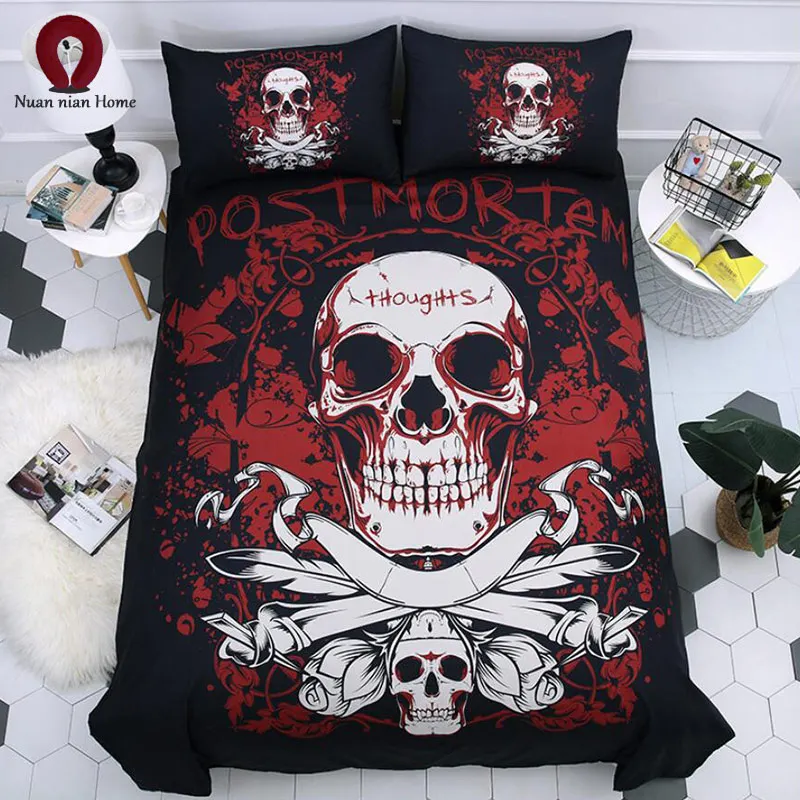 Красное и черное одеяло простыни наволочки постельное белье набор из 4