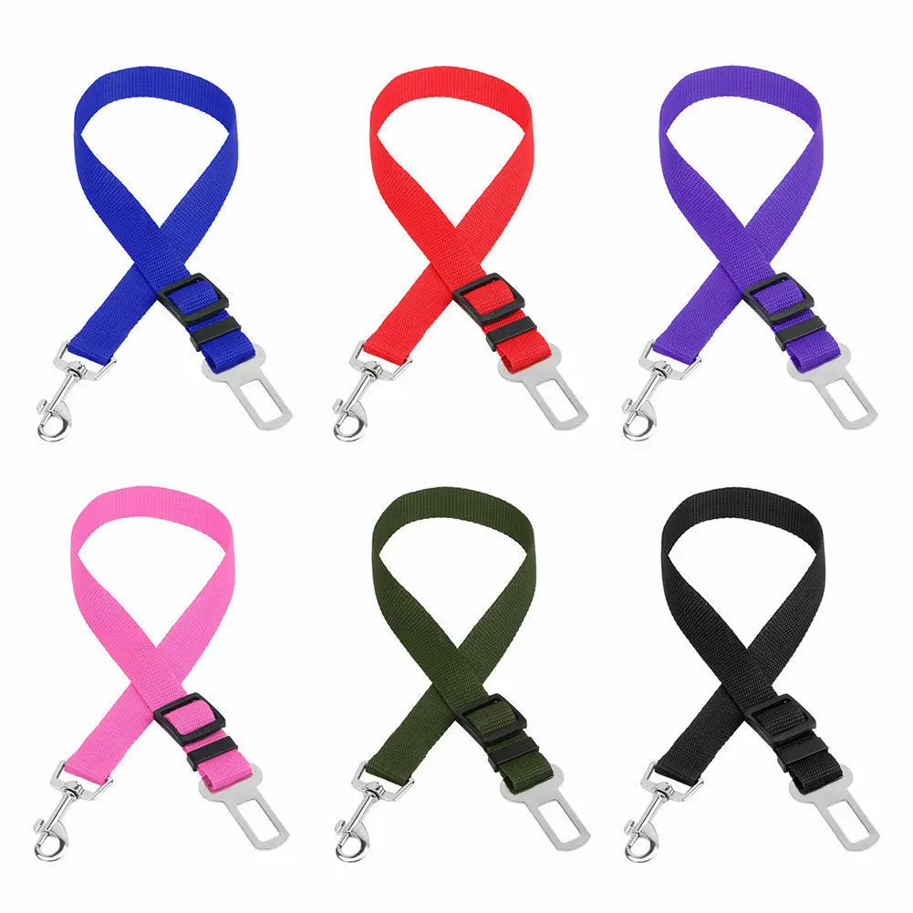 Faroot Adjustable Pet Dogs Vehicle Car Safe Seat Belt Harness Restraint Lead Leash Clip Random Portable Dog Safety Products