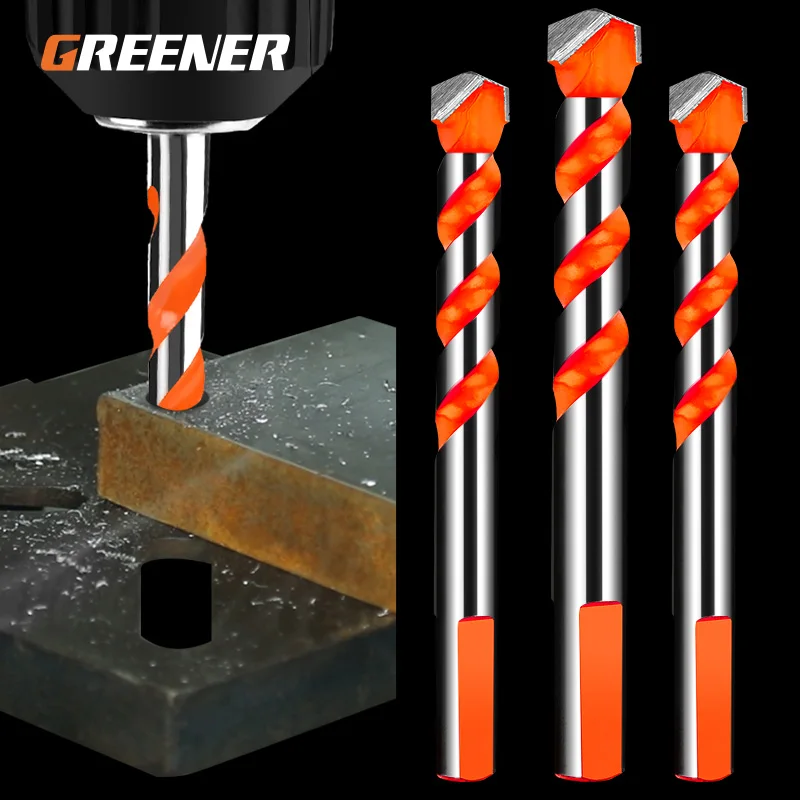 

GREENERY 6 8 10 12mm Ceramic Tile Drill Bit Concrete Drilling Hole Multifunctional Glass Cement Wall Alloy Triangle Drill