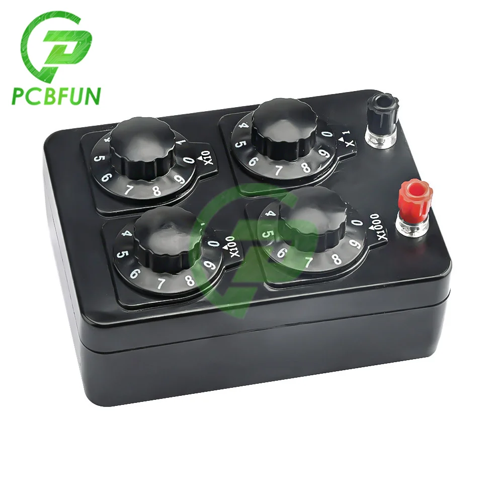 

Простая коробка сопротивления 0-9999 Ом, 1 Ом, прецизионный резистор с переменными десятилетними показателями прогресса в физике и электричес...