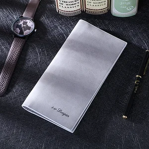 Кошельки мужские из натуральной кожи, тонкие, винтажные